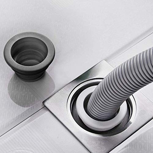 DHRUSIMI Drain Pipe Seal Hose Silicone Plug, Sealing Ring for Kitchen Sewer, Washing Machine Drain Connector, Multipurpose for Bathroom, Laundry, Bathtub (Pack of 2) - Image 2