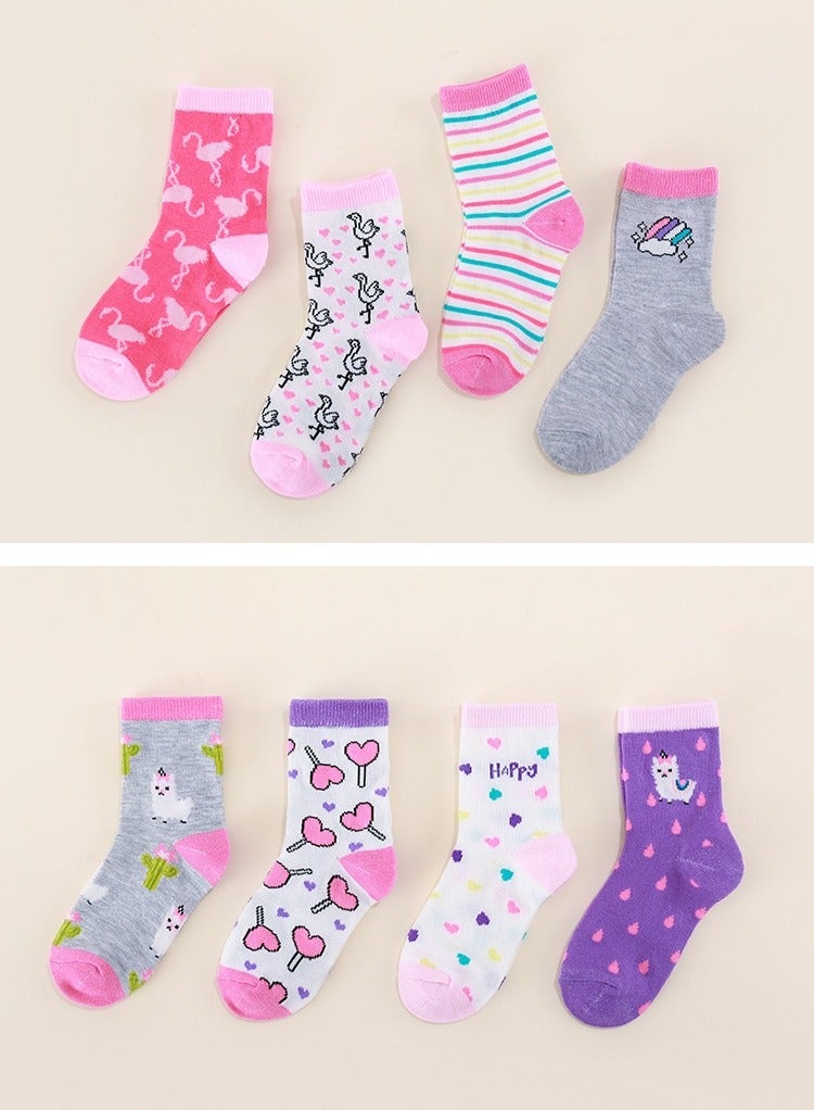 12 Pairs Of Cartoon Children's Socks Mid-Tube Socks - Image 2