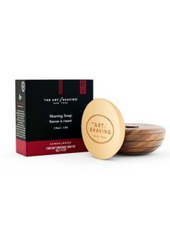 THE ART of SHAVING The Art of Shaving Shaving Soap Set  Shave Soap Refill with Wood Shaving Bowl Protects Against Irritation Sandalwood 33 Ounce 