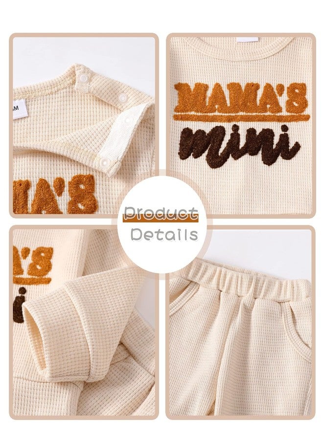Mikrdoo 2T Girl Clothes Toddler 3T Baby Outfits Sweatshirt Top Pants Set Little Girl Clothes Fall Winter Clothing 2t-3t Apricot - Image 4