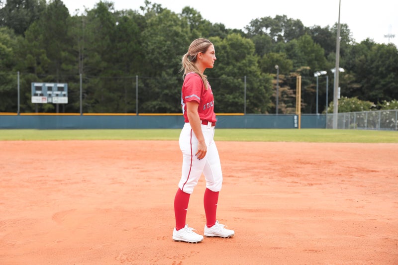 Mizuno Adult Women's Belted Piped Fastpitch Softball Pant, Black-White, Small - Image 2