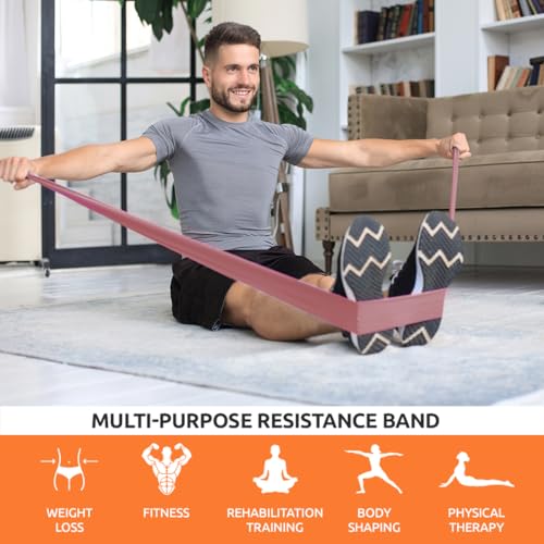 Vissco Active Band Physical Resistance Band for Exercise, Workouts, Gym, Stretching, Yoga, Strengthening of Muscles & Joints - Light Resistance (Red) - Image 4
