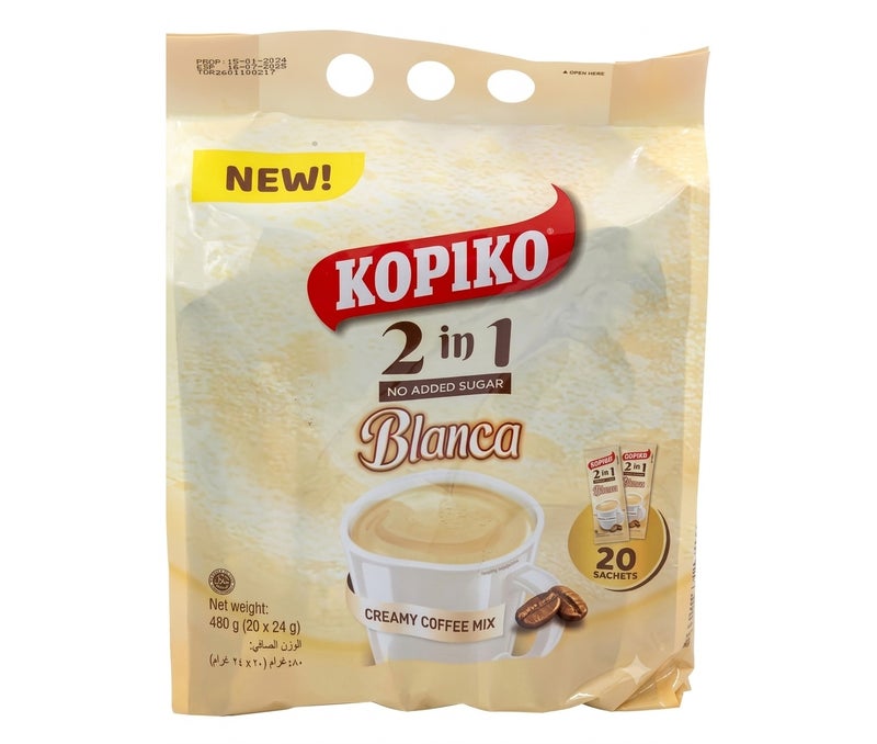 Cupico Blanca 2 in 1 Instant Coffee Mix, Creamy Flavor