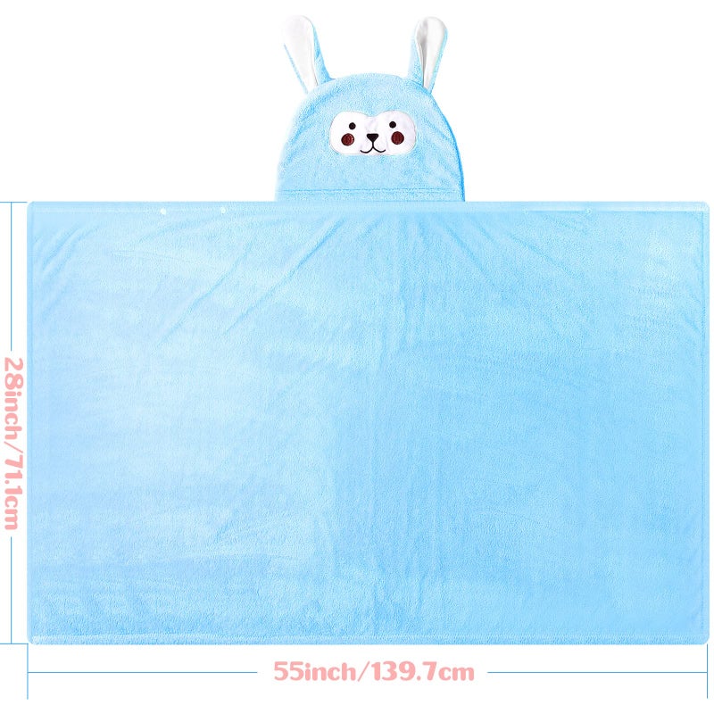 Kenning 4 Pack 28 x 55 Inch Hooded Baby Towels Toddler Bath Towel Toddler Baby Towels with Hood, Hooded Kids Bath Towel for Boy Girl 0-5 Year, Absorbent Thick Soft, Large Size, 4 Colors - Image 2