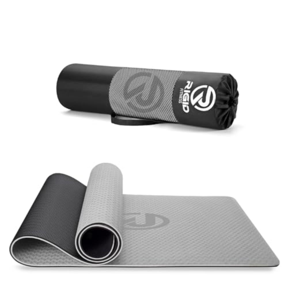 Thick Yoga Mat - Knees Supportive Double Colors Mat - For Yoga Pilates Fitness Home Gym Exercise - Non-Slip Yoga Gym Mat With Carrying Bag - 183 x 66 cm 4 mm to 8 mm
