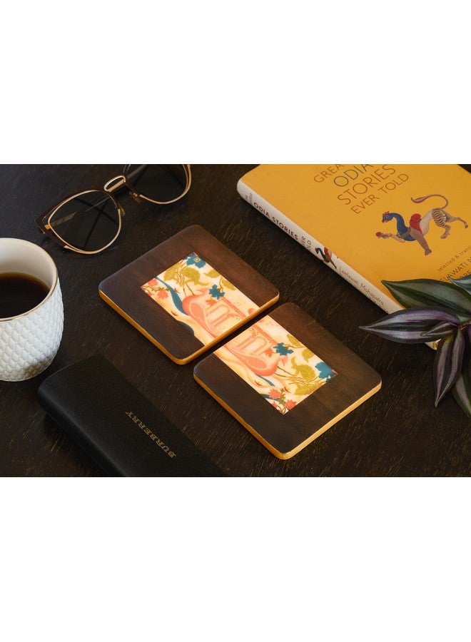 D'ORABLE Dorable Marble Tea Coasters - Square Set of 2. Perfect for Dining Décor, House Ceremony Gift. The Sailor’s Wife Design Coaster. - Image 2