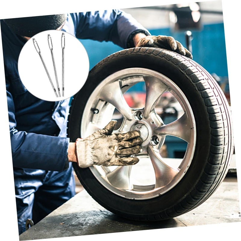 3pcs Tire Repair Needle Strip Car Accessory Auto Replacement Split Eye Needles Car Tire Repair Kit Bicycle Flat Tool - Image 3