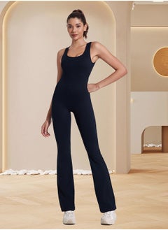 Moovant Women's Strap Yoga Romper, Hip Lift Body-tight Yoga Suit, Sports Outdoor Running One Piece Fitness Yoga Jumpsuit, Backless Playsuits, Gym Pants Workout Outfit, Black  - Image 2