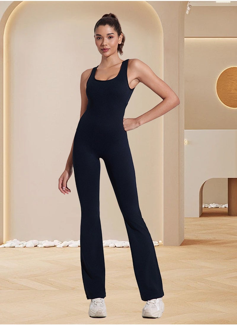 Moovant - Women's Strap Yoga Romper, Hip Lift Body-tight Yoga Suit, Sports Outdoor Running One Piece Fitness Yoga Jumpsuit, Backless Playsuits, Gym Pants Workout Outfit, Black - Image 1