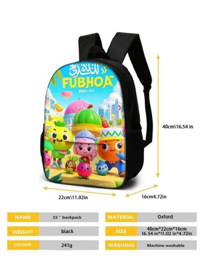 Cartoon three-piece schoolbag with front pocket - 454  - Image 5