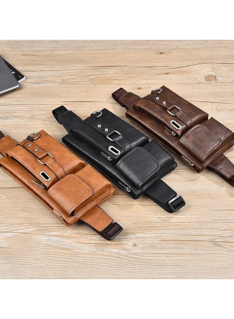Travel Shoulder Belt Pouch (Black) - Image 3