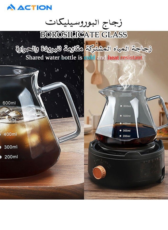ACTION V60 Coffee Drip Brew Set 3 Pieces Manual Pour Over Brewer for Home Kitchen Everyday Use - Image 3