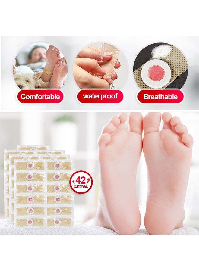 Sumifun 42 Packs Corn Removal Plaster, Foot Ding Plantar Wart Foot Cocoon Cream, Gentle And Painless Corn Care Mat, Effective Treatment For Corns, Calluses, And Dead Skin - Image 5