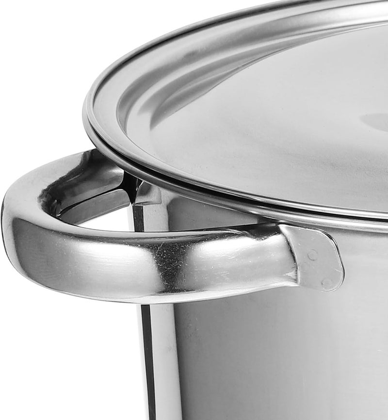 Homoyoyo Thickened 20cm Stainless Steel Soup Cooking Pot with Lid, 3.0mm Heavy-duty Stockpot for Home Kitchen, Multifunctional Oil and Rice Storage Bucket - Image 3
