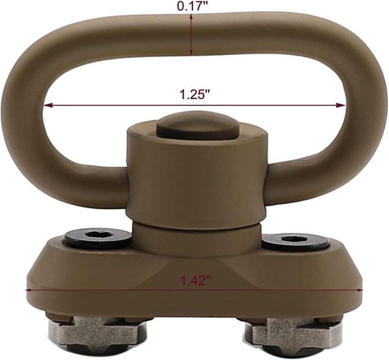 GOODTAC QD Sling Mount Sling Swivel 1.25 Inch Adapter Attachment for M lok Rail - Image 2
