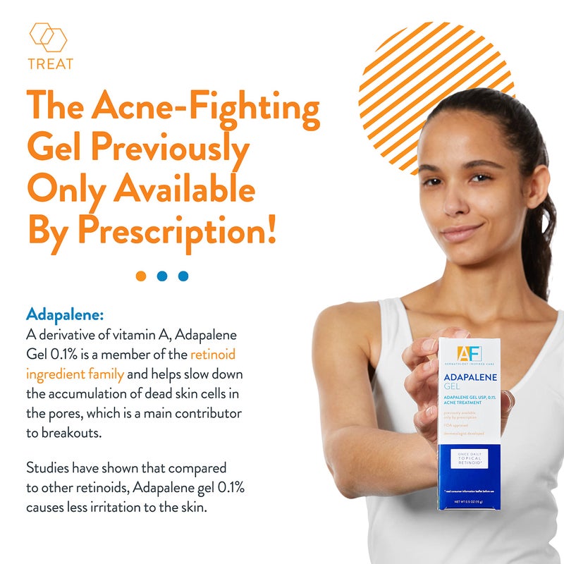 AcneFree Acne Free Adapalene Gel 0.1%, Once-Daily Topical Retinoid Acne Treatment, Dermatologist Developed, Unclogs Pores and Clears Acne, Prevents and Improve Whiteheads and Blackheads, 0.5 Ounce  - Image 2