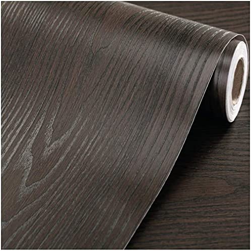 WALLTON Self Adhesive Wood Wallpaper for Furniture, Almirah, Table Top, Wardrobe, Kitchen, Cupboard Decal & Door| Kitchen Wall Sticker DIY PVC Self Liner Vinyl Stickers. Brown Texture, 16x36 Inch - Image 1