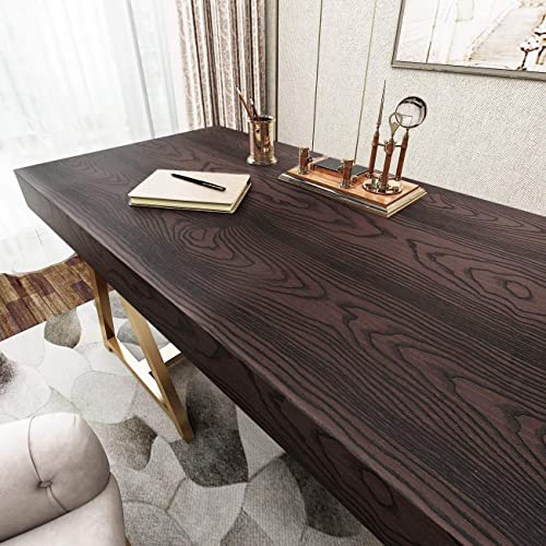 WALLTON Self Adhesive Wood Wallpaper for Furniture, Almirah, Table Top, Wardrobe, Kitchen, Cupboard Decal & Door| Kitchen Wall Sticker DIY PVC Self Liner Vinyl Stickers. Brown Texture, 16x36 Inch - Image 5