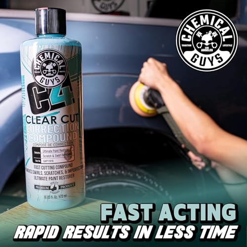 Chemical Guys GAP11616 C4 Clear Cut Correction Compound (Paint Correction - Fixes Scratches, Swirls & Holograms), 16 oz. - Image 4