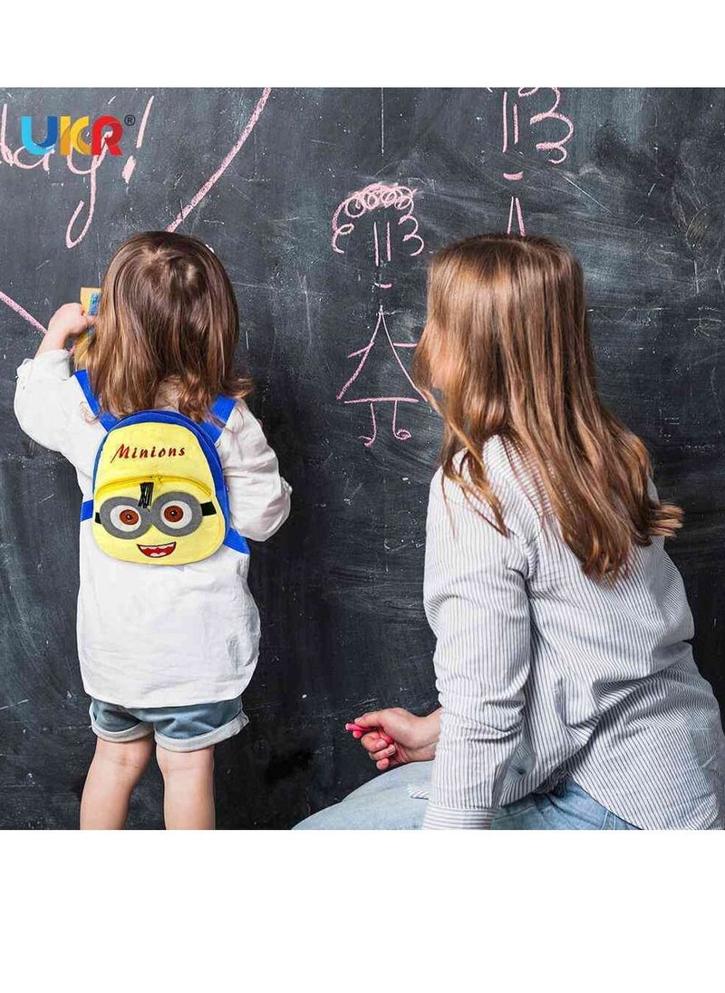 UKR - UKR Kids Minions Plush Backpack – Soft & Adorable Mini Bag for Toddlers, Preschool & Playtime, Cute Cartoon Character School Bag for Boys & Girls - Image 1