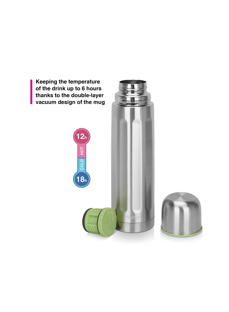 Fissman  Double Wall Vacuum Flask 750 ml Stainless Steel  | Best Price UAE