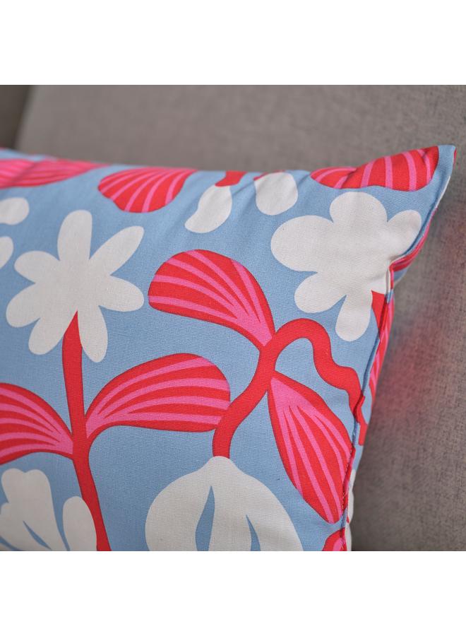 erorex Cushion, light blue/bright red, 30x58 cm - Image 3