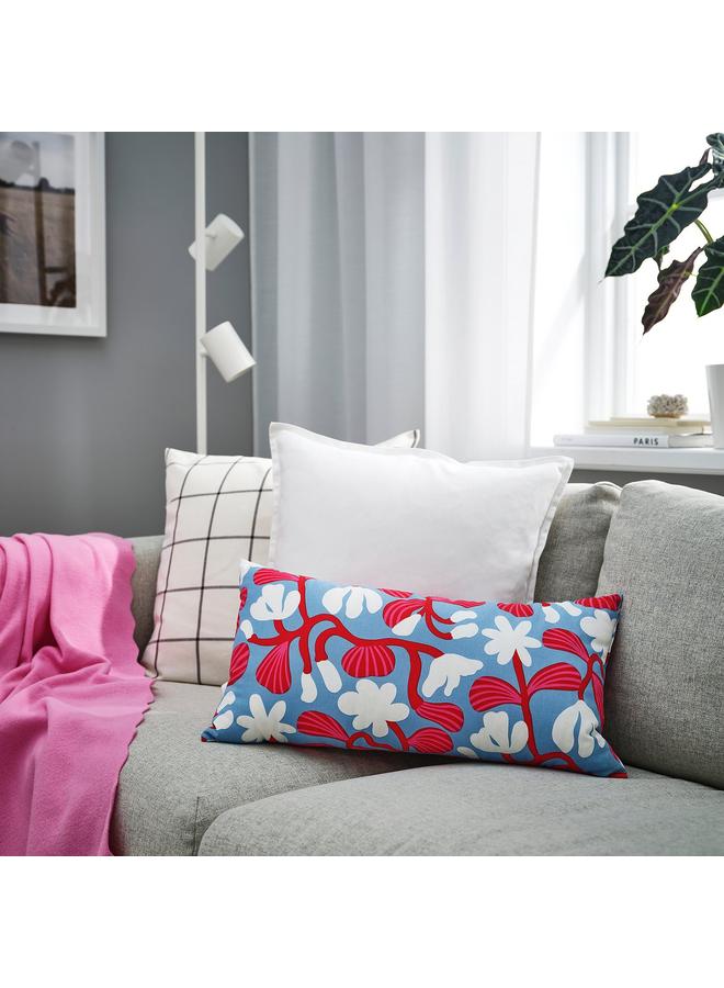 erorex Cushion, light blue/bright red, 30x58 cm - Image 2