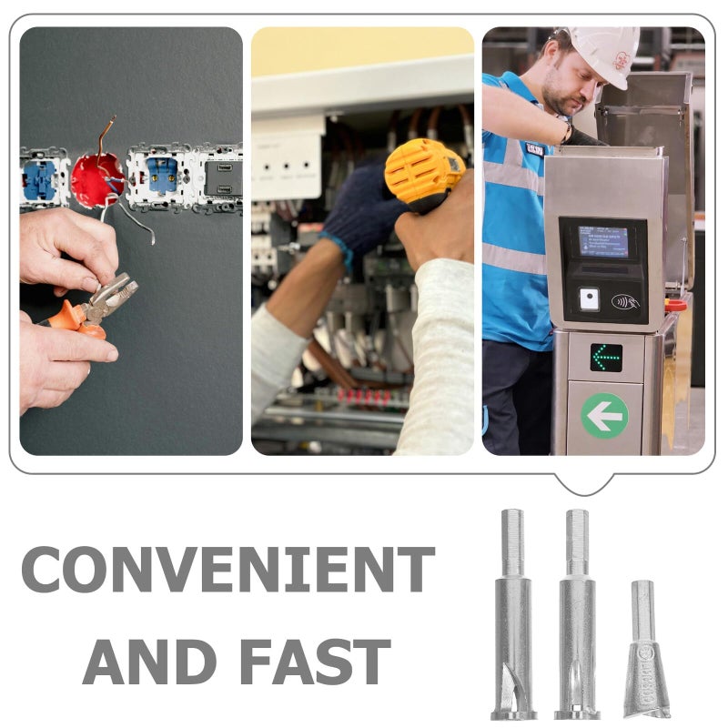 3Pcs Wire Stripper Set with No Peel Connector Cable Stripping Tool for Home Industrial Use - Image 4