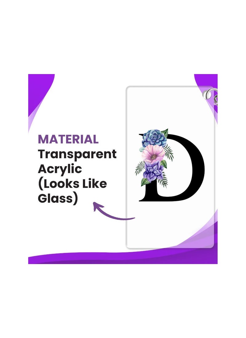 PRINTSHOP4ME - Acrylic Alphabet A-Z Initial Letter Keychain for Women Bag Charms Purse Charms For Handbags Pendant Key Ring for Purse Handbags Women Girl Key Ring for Backpack - Image 1