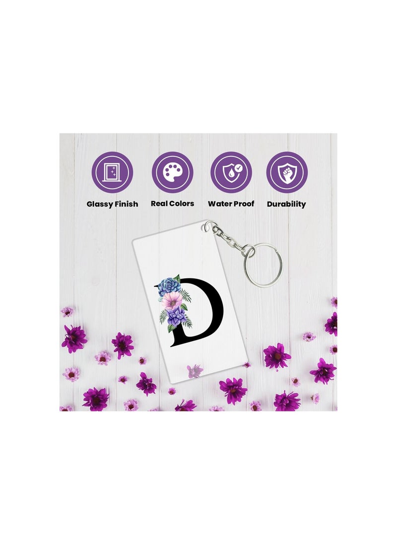 PRINTSHOP4ME - Acrylic Alphabet A-Z Initial Letter Keychain for Women Bag Charms Purse Charms For Handbags Pendant Key Ring for Purse Handbags Women Girl Key Ring for Backpack - Image 1