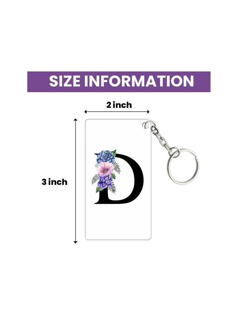 PRINTSHOP4ME - Acrylic Alphabet A-Z Initial Letter Keychain for Women Bag Charms Purse Charms For Handbags Pendant Key Ring for Purse Handbags Women Girl Key Ring for Backpack - Image 1