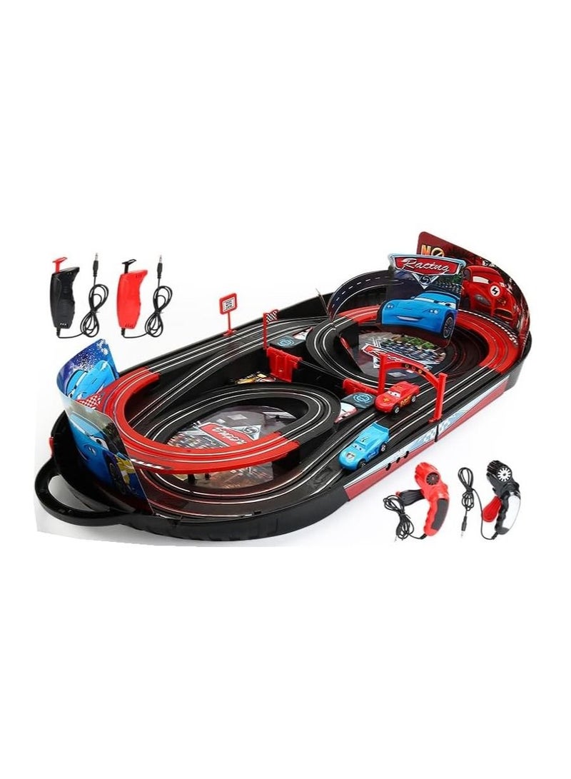 Cool Baby Two-person Remote Control Racing Boys And Girls With Track Track Toys Electric Car Kids Racing Toys - Image 1