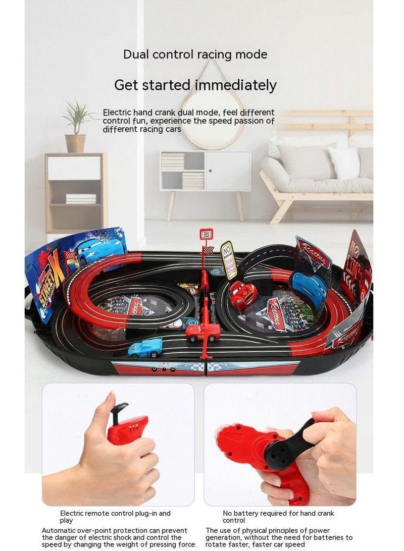 Cool Baby Two-person Remote Control Racing Boys And Girls With Track Track Toys Electric Car Kids Racing Toys - Image 3