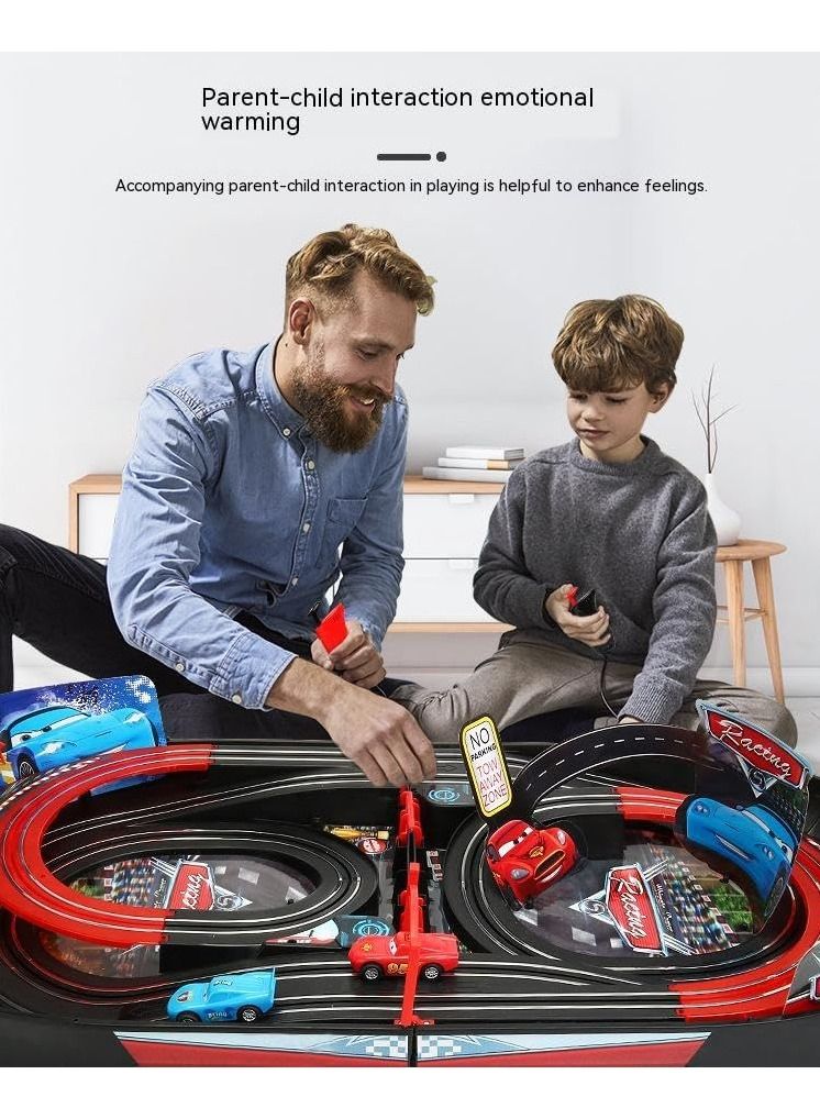 Cool Baby Two-person Remote Control Racing Boys And Girls With Track Track Toys Electric Car Kids Racing Toys - Image 4