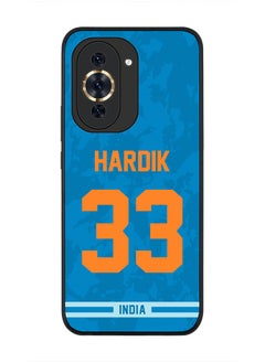 Cover for Huawei nova 10 4G Case , Rugged Black Slim fit Soft Flexible Thin Protective Phone Cases - Player Name - Hardik Pandya, Jersey Number- 33
