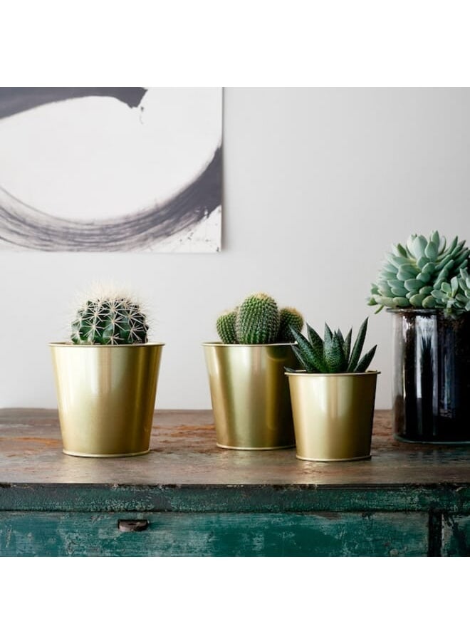Plant pot brass-colour 9 cm