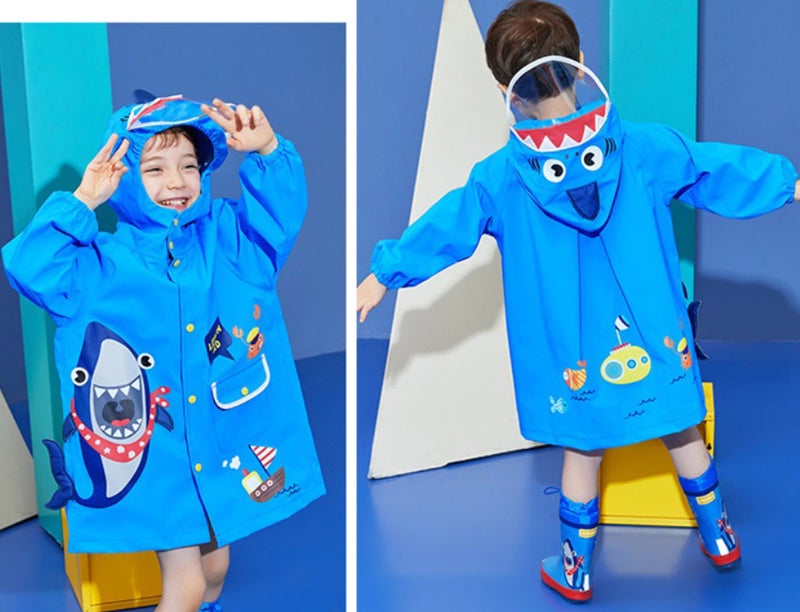 Lemon Children'S Raincoat Split Boy Girl Baby Poncho Cute Cartoon Schoolbag Reflective Rain Gauge For Primary School Students - Image 1