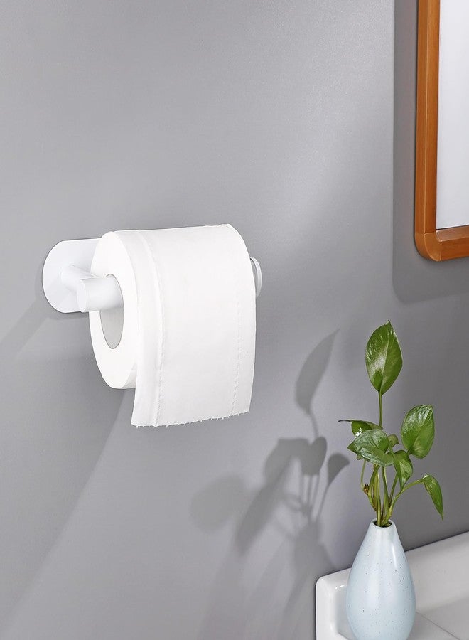 Gewtur White Toilet Paper Holder, Self Adhesive Toilet Paper Roll Holder No Drilling Wall Mount for Kitchen, Bathroom, Toilet - Image 3