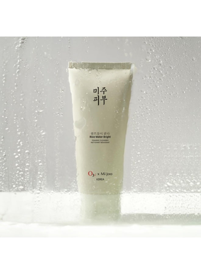 O3+ Mijoo Korea Rice Water Bright Foaming Cleanser Face Wash With Rice Extracts for Exfoliation & Lauric Acid for Deep Cleansing | Suitable for Normal Skin | 100ml - Image 3