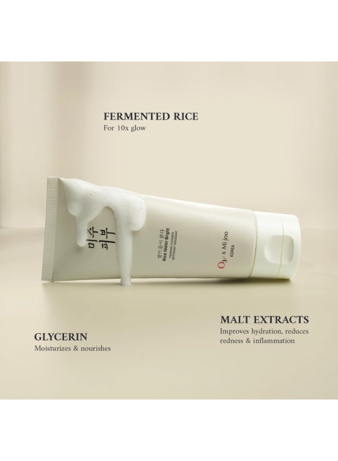 O3+ Mijoo Korea Rice Water Bright Foaming Cleanser Face Wash With Rice Extracts for Exfoliation & Lauric Acid for Deep Cleansing | Suitable for Normal Skin | 100ml - Image 4