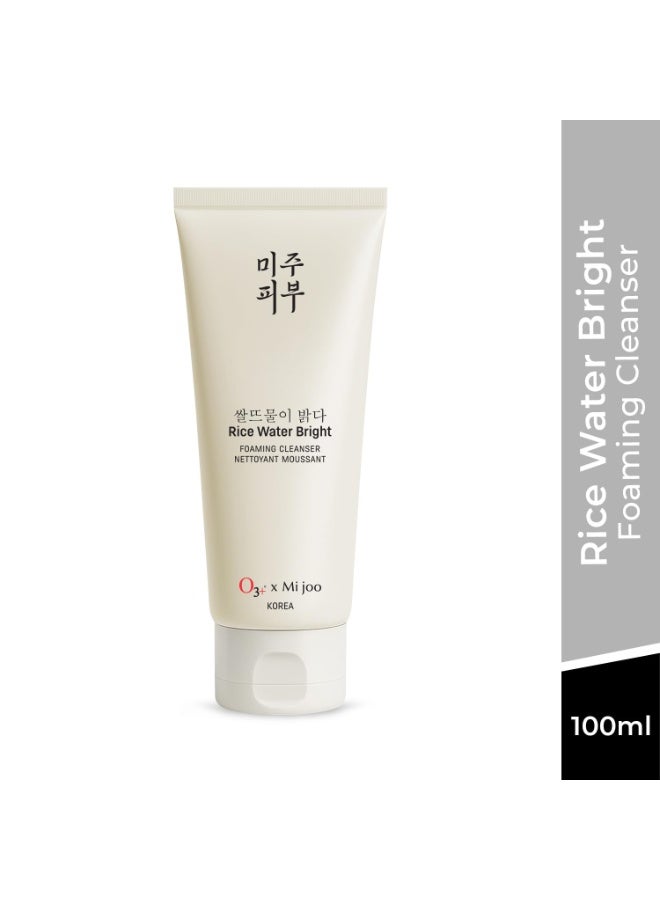 O3+ Mijoo Korea Rice Water Bright Foaming Cleanser Face Wash With Rice Extracts for Exfoliation & Lauric Acid for Deep Cleansing | Suitable for Normal Skin | 100ml - Image 2