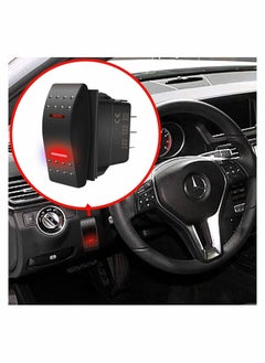 Y&D Waterproof Rocker Switch Toggle ON OFF Red LED Light 12V 20A 24V 10A 7Pin with Jumper Wires Set for Automotive Cars Vehicles Marine Boats Trucks Trailers 4x4 Caravans RVs ATV UTV and More  - Image 2