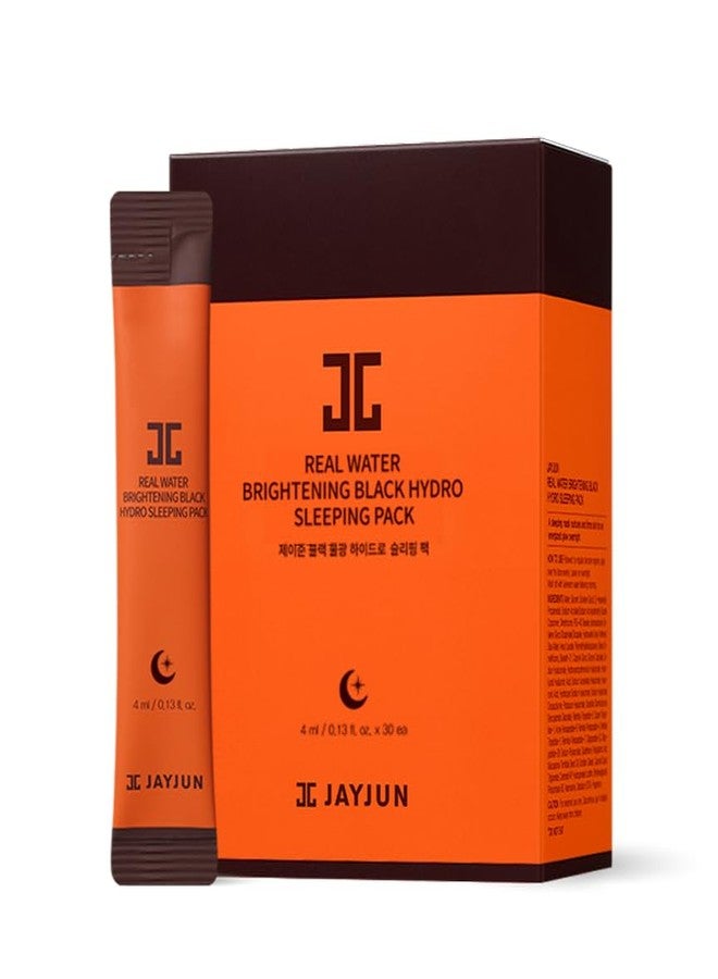 JAYJUN JJ JAYJUN Real Water Black Hydro Sleeping Pack (0.13 fl oz × 30ea) – Overnight Gel Mask for Radiant & Hydrated Skin | Single-Use K-Beauty Sleeping Pack with Niacinamide, Botanical Extracts - Image 1