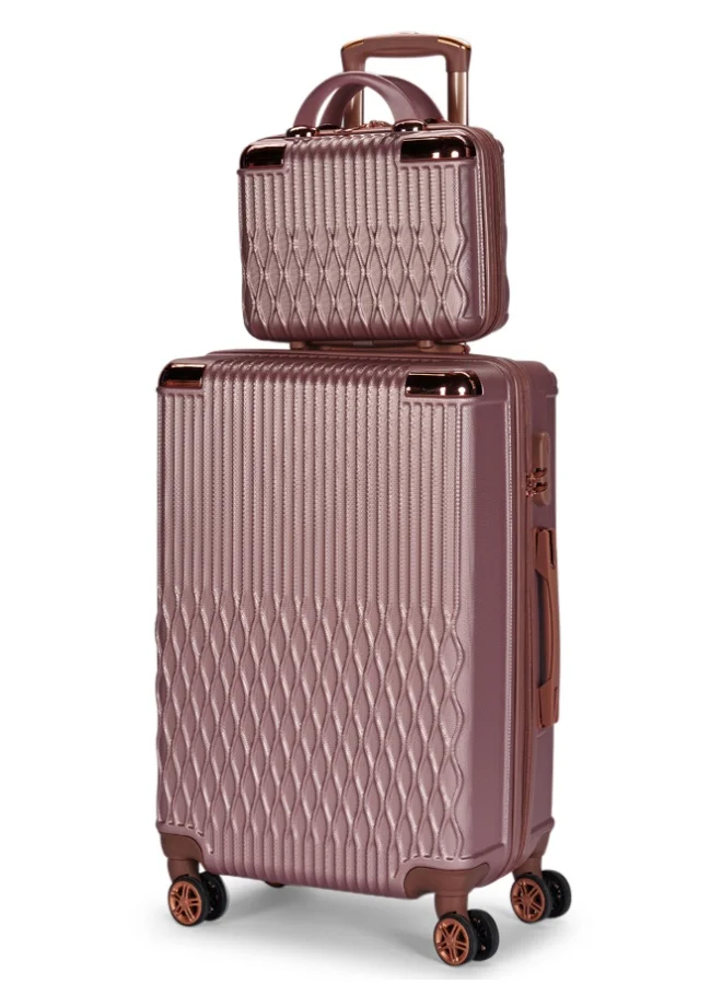 LIMRA Luggage set 5 pieces travel Bags with a distinctive design from limra rosegold