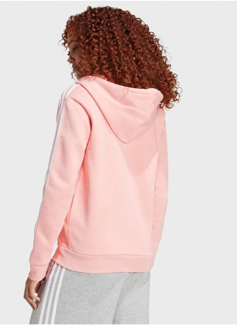 اديداس Essentail 3 Stripe Fleece Hoodie