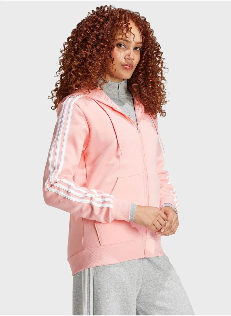 اديداس Essentail 3 Stripe Fleece Hoodie