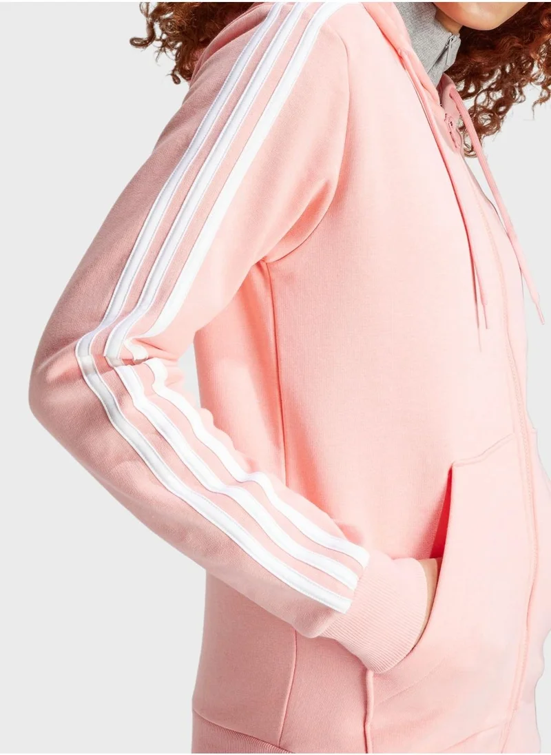 اديداس Essentail 3 Stripe Fleece Hoodie