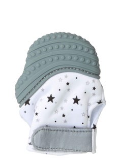 Cool Baby COOLBABY Baby Teething Mittens Self-Soothing Teether and Pain Relief Toy and Prevent Scratches - One Glove Gray  - Image 1