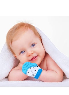 Cool Baby COOLBABY Baby Teething Mittens Self-Soothing Teether and Pain Relief Toy and Prevent Scratches - One Glove Gray  - Image 2