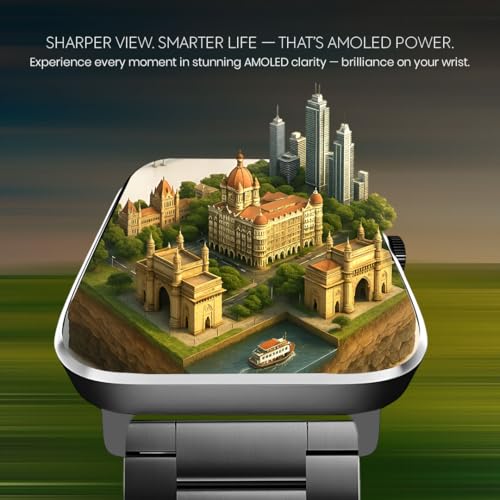 PunnkFunnk H18 Pro Smartwatch for Men & Women | 2.01" HD TFT Display | Bluetooth Calling | Heart Rate & SpO2 Monitor | Long Battery Life | IP67 Fitness Watch with Multiple Sports Modes- (Metal Black) - Image 2